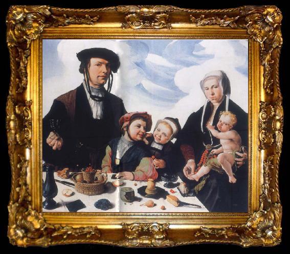 framed  Maerten van heemskerck Art collections national the Haarlemer patrician Pieter Jan Foppeszoon with its family, ta009-2